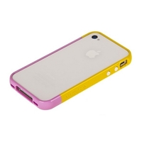 Бампер пластиковый SGP для iPhone 4s/4 желтый/розовый