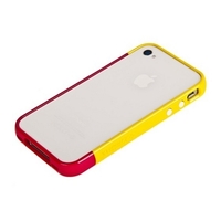 Бампер пластиковый SGP для iPhone 4s/4 желтый/темно-розовый