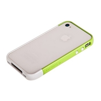 Бампер пластиковый SGP для iPhone 4s/4 зеленый/белый