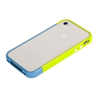 Бампер пластиковый SGP для iPhone 4s/4 зеленый/голубой
