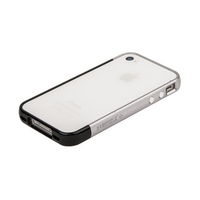 Бампер пластиковый SGP для iPhone 4s/4 серебряный/черный