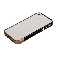 Бампер пластиковый SGP для iPhone 4s/4 черный/бронзовый