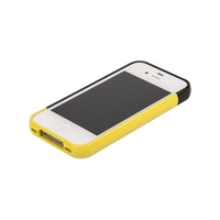Бампер пластиковый SGP для iPhone 4s/4 черный/желтый