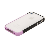 Бампер пластиковый SGP для iPhone 4s/4 черный/светло-розовый