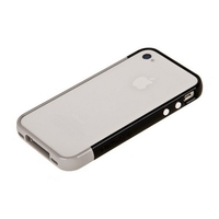 Бампер пластиковый SGP для iPhone 4s/4 черный/серый