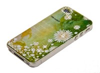 Накладка Flower для iPhone 4s/4 вид 11 со стразами