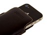 Чехол Ferrari для iPhone 4s/4/3Gs/3G кармашек коричневый ромбики белые нитки