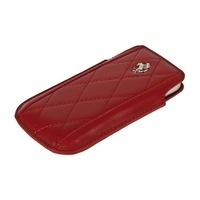 Чехол Ferrari для iPhone 4s/4/3Gs/3G кармашек красный ромбы
