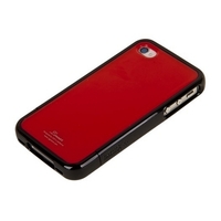 Накладка SGP для iPhone 4s/4 Linear Color Series красная/черная