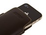 Чехол Ferrari для iPhone 4s/4/3Gs/3G кармашек коричневый белые нитки