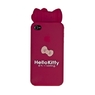 Чехол силиконовый Hello Kitty для iPhone 4s/4 бантики бордовый