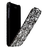 Чехол Faishion для iPhone 5s 5 откидной с рисунком вид_27 черный