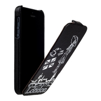Чехол Faishion для iPhone 5s 5 откидной с рисунком вид_40 черный
