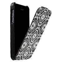 Чехол Faishion для iPhone 5s 5 откидной с рисунком вид_42 черный
