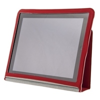 Чехол для iPad 4 3 2 полиуретановый с яблоком красный