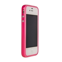 Бампер для Apple iPhone 4s iPhone 4 Bumper ОРИГИНАЛ, цветное яблоко на упаковке, розовый