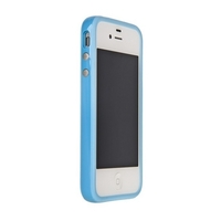 Бампер для Apple iPhone 4s iPhone 4 Bumper ОРИГИНАЛ, цветное яблоко на упаковке, голубой