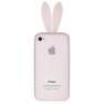 Чехол силиконовый Rabito для iPhone 4s/4 светло-розовый кролик