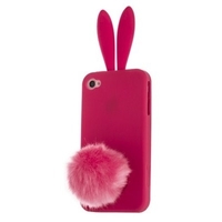 Чехол силиконовый Rabito для iPhone 4s/4 пурпурный кролик
