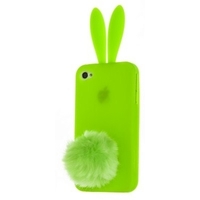 Чехол силиконовый Rabito для iPhone 4s/4 светло-зелёный кролик