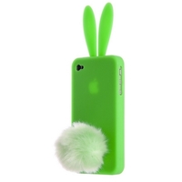 Чехол силиконовый Rabito для iPhone 4s/4 зеленый кролик