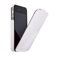 Чехол Fashion для iPhone 4s/4 с откидным верхом гладкий белый