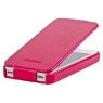 Чехол Fashion для iPhone 4s/4 с откидным верхом гладкий розовый