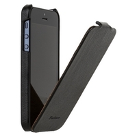 Чехол Fashion для iPhone 5 с откидным верхом Черный (Black)
