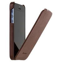 Чехол Faishion для iPhone 5s 5 с откидным верхом коричневый